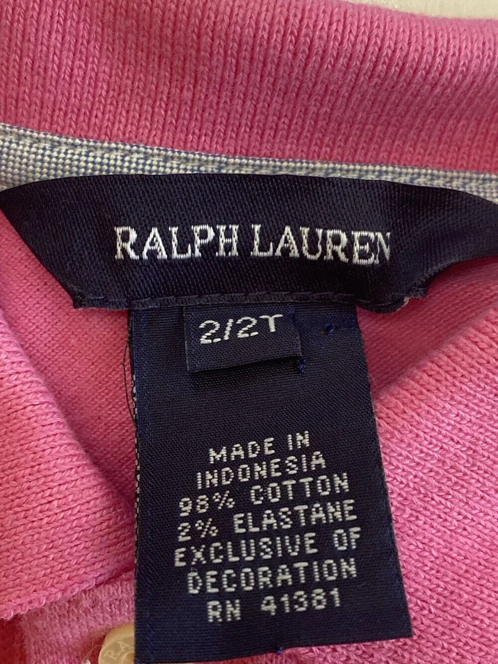 Vintage Ralph Lauren Pink Ruffle Polo Dress Girls 2T